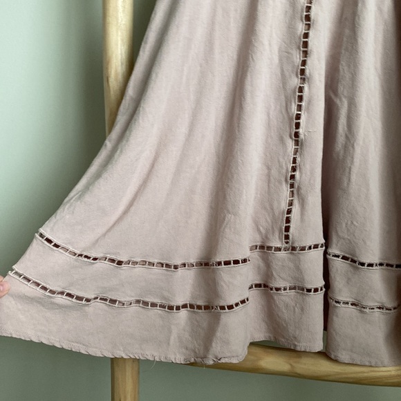 Lulu’s Dusty Pink Boho Swing Mini Dress Sz Small - Picture 4 of 8